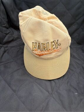 Harley-Davidson Tan Embroidered Snapback Hat Est. 1903 Adjustable Cap